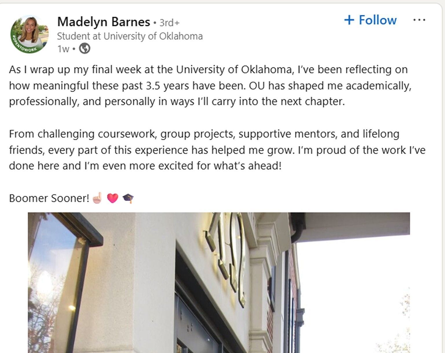 Madelyn Barnes' LinkedIn