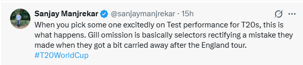 Sanjay Manjrekar post
