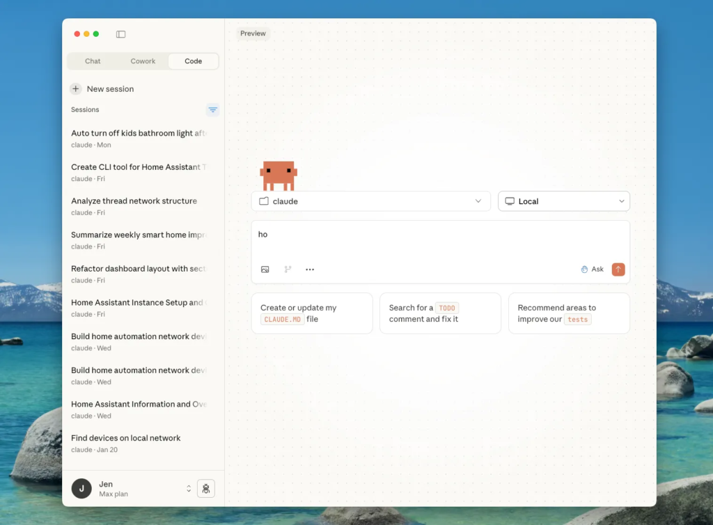 I used the Claude desktop app for Mac to access Claude Code on my M4 Mac Mini.