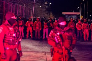 Demonstrators Outside Whipple Federal Building