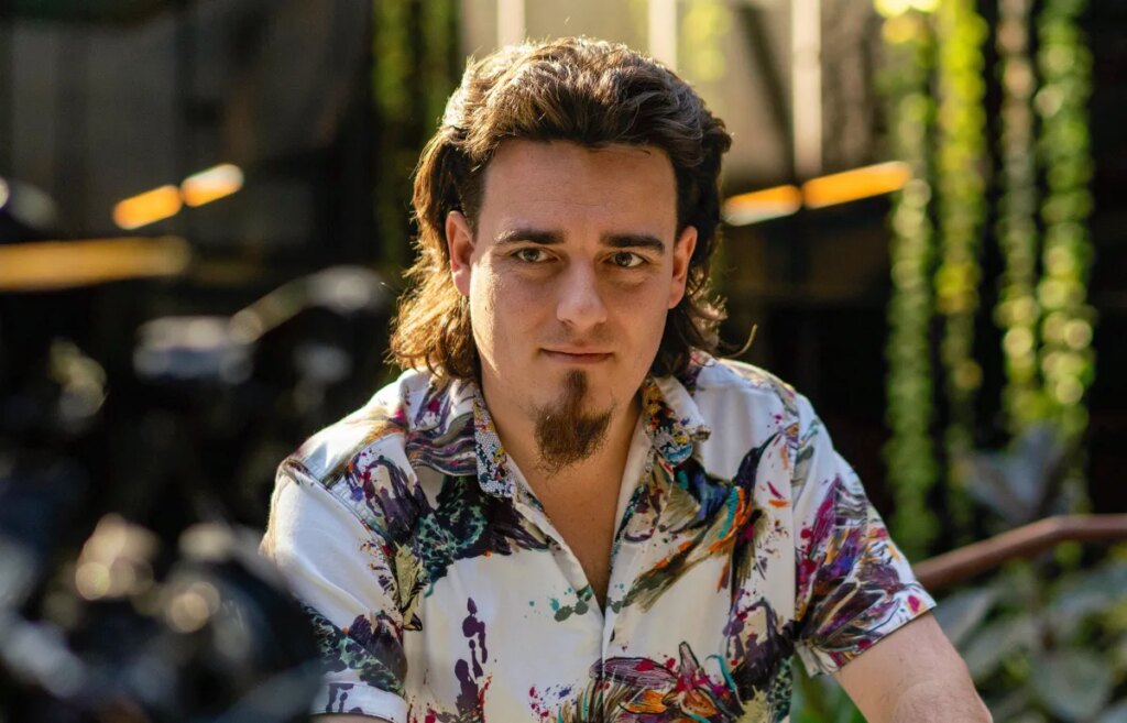 Palmer Luckey, founder of Anduril Industries, during an interview on "The Circuit with Emily Chang" at Anduril