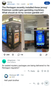 Reddit post from u/Kinmuan via r/army.