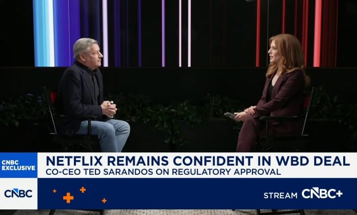 Netflix co-CEO Ted Sarandos: Government has no grounds to block Netflix-Warner Bros. deal