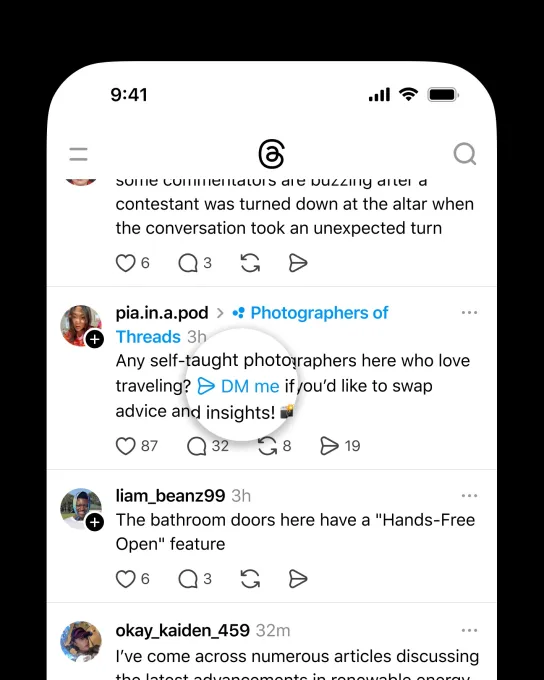 Threads is testing a shortcut to quickly start DM conversations