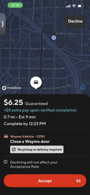Waymo is asking DoorDash drivers to shut the doors of its self-driving cars