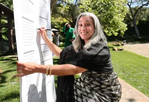 BEVERLY HILLS, CALIFORNIA - MARCH 11: Geeta Gandbhir attends the 98th Academy Awards Luncheon For Female Nominees Hosted by Diane von Furstenberg on March 11, 2026 in Beverly Hills, California. (Photo by Emma McIntyre/Getty Images for DVF)