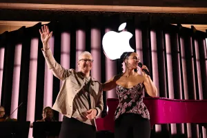 NEW YORK, NEW YORK - MARCH 13: Apple kicks off its 50th anniversary celebrations with special Alicia Keys performance at Apple Grand Central on March 13, 2026 in New York City. (Photo by Theo Wargo/Getty Images for Apple)