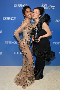 LOS ANGELES, CALIFORNIA - MARCH 12: (L-R) Teyana Taylor and Honoree Chase Infiniti attend the 2026 ESSENCE Black Women In Hollywood Awards at Fairmont Century Plaza on March 12, 2026 in Los Angeles, California.  (Photo by Paras Griffin/Getty Images for ESSENCE)
