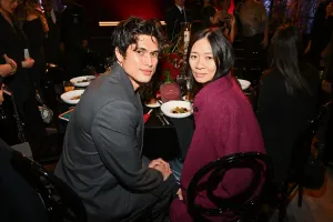 Charles Melton and Chloé Zhao at the 2026 Unforgettable Awards held at Fairmont Century Plaza on March 07, 2026 in Los Angeles, California. (Photo by Michael Buckner/Variety via Getty Images)