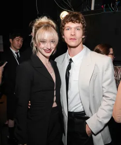 BEVERLY HILLS, CALIFORNIA - MARCH 05: (L-R) Amber Glenn and Connor Storrie attend the 37th Annual GLAAD Media Awards at The Beverly Hilton on March 05, 2026 in Beverly Hills, California. (Photo by Presley Ann/Getty Images for GLAAD)