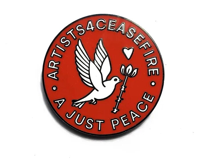 Artists4Ceasefire Debuts New Pins by Shepard Fairey Ahead of Oscars