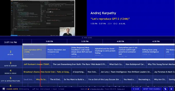 Channel Surfer lets you watch YouTube like it's old-school cable TV