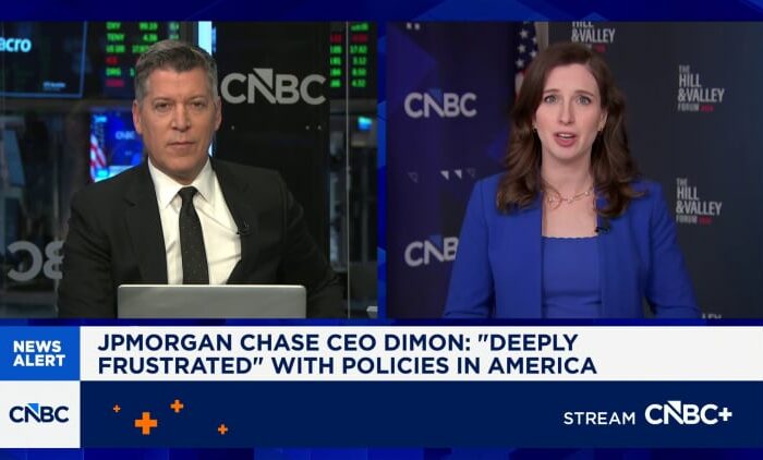 JPMorgan Chase CEO Dimon: 'Deeply frustrated' with policies in America