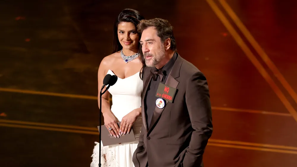 Javier Bardem at Oscars Says 'No to War and Free Palestine'