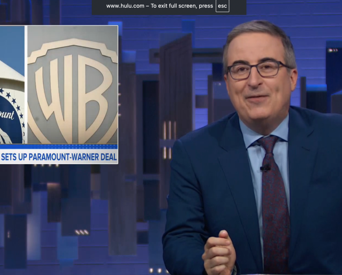 John Oliver on Paramount Buying Warner Bros. Monologue