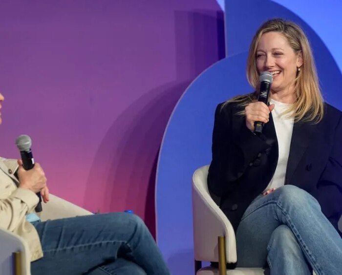Kara Swisher and Judy Greer In Conversation with Kara Swisher & Judy Greer during the SHE Media Co-lab 2026 @ SXSW on March 15, 2026 in Austin, Texas.