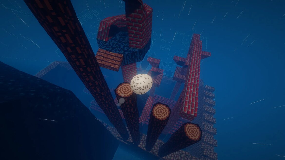 A screenshot from the video game Oeuf.