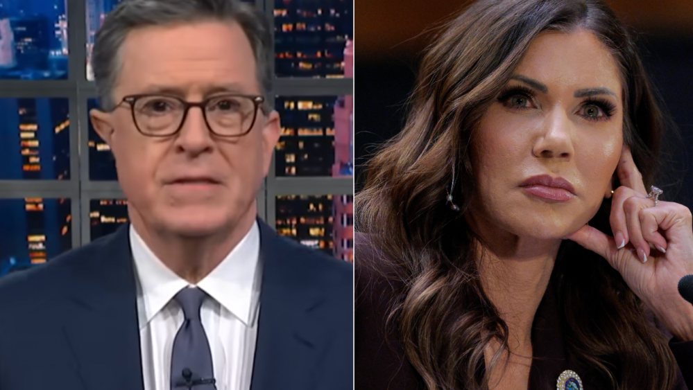Stephen Colbert Calls Kristi Noem a 'Domestic Terrorist' After Trump Firing