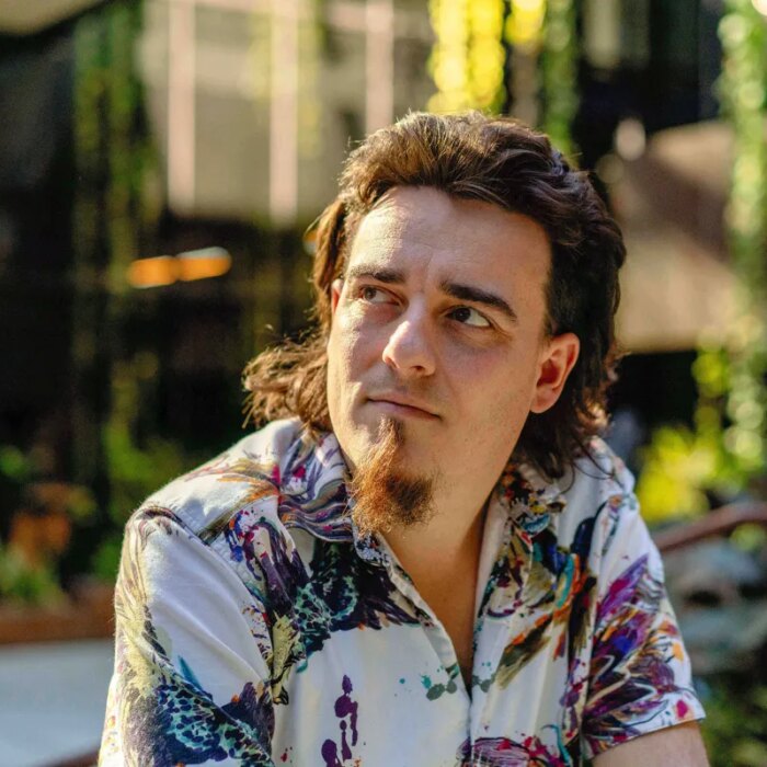 Palmer Luckey, founder of Anduril Industries, during an interview on "The Circuit with Emily Chang" at Anduril