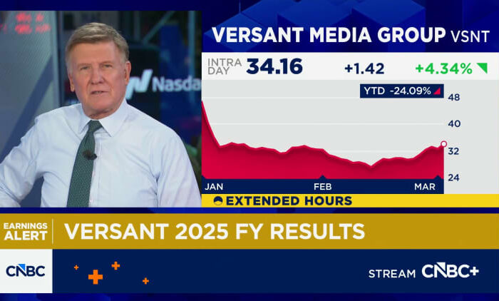 Versant debut earnings report shows continued pay TV pressure, digital growth