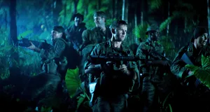 PRIMITIVE WAR, Ryan Kwanten (front), 2025. © Fathom Entertainment / courtesy Everett Collection