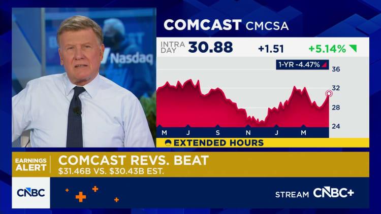 Comcast beats revenue, earnings expectations as broadband losses improve
