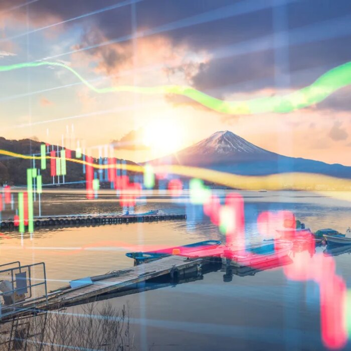 Data floating over a lake to symbolize a data lake concept.