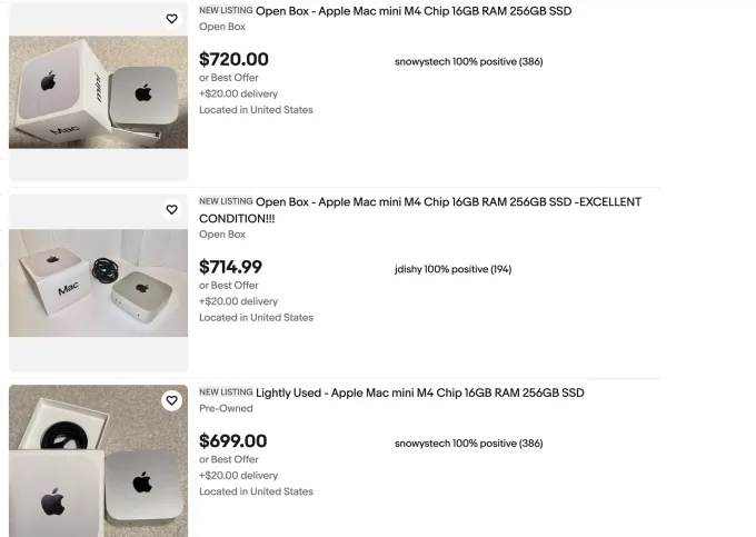 Marked-up Mac minis flood eBay amid shortages driven by AI
