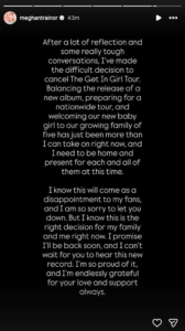 Meghan Trainor Cancels Entire Tour