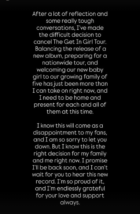 Meghan Trainor Cancels Entire Tour
