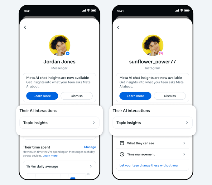 Meta will now allow parents to see the topics their child discussed with Meta AI