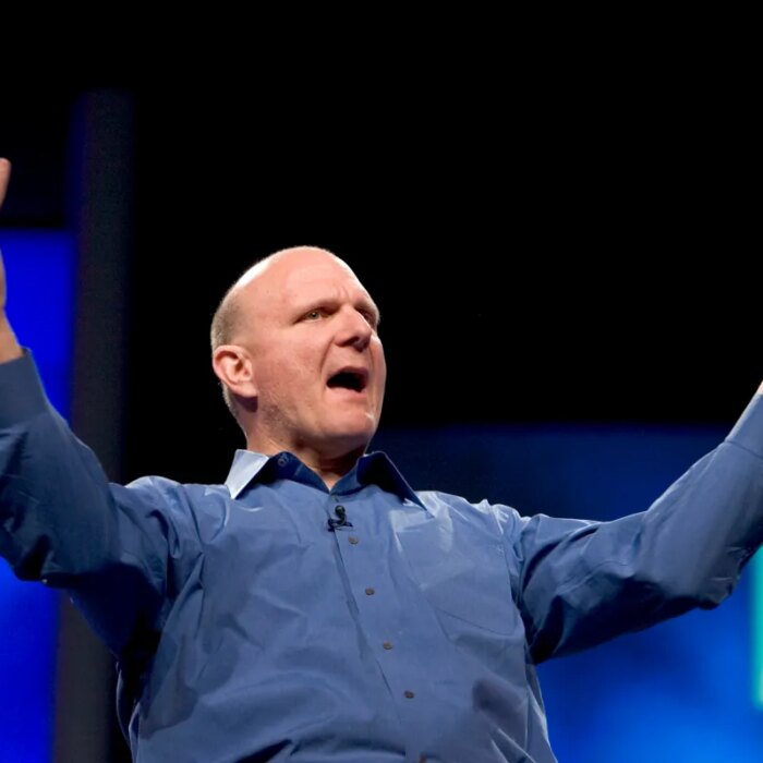 Microsoft CEO Steve Ballmer delivers the opening keynote address at TechEd 2004.