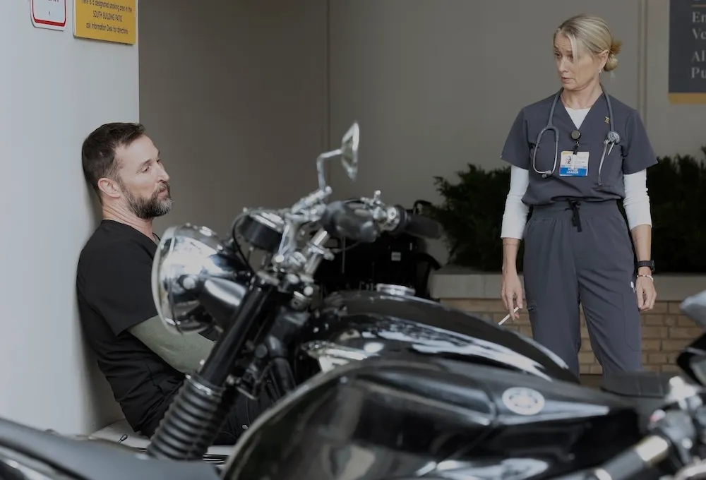 'The Pitt' Star Katherine LaNasa on Dana and Robby's Fight, His Sabbatical