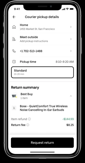 Uber will now pick up your returns from your doorstep