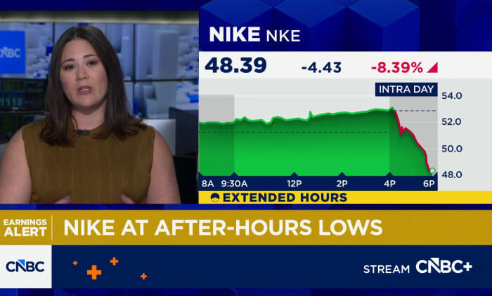 Nike CFO: Expect sales down low-single digits from now through end of 2026