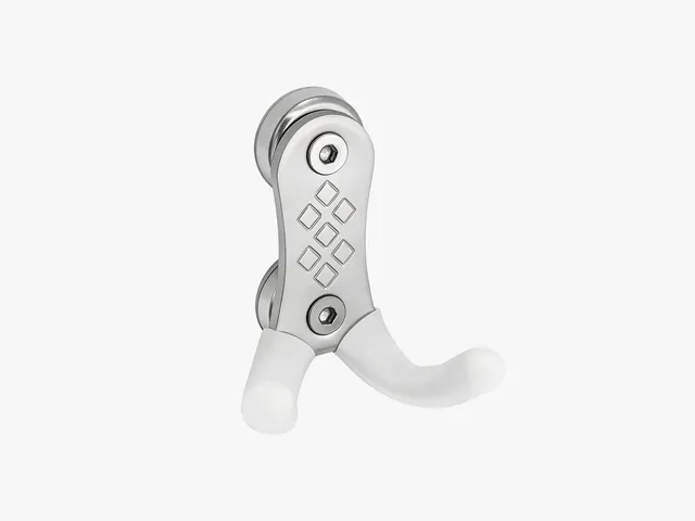Silver magnetic hook with cushioned tips