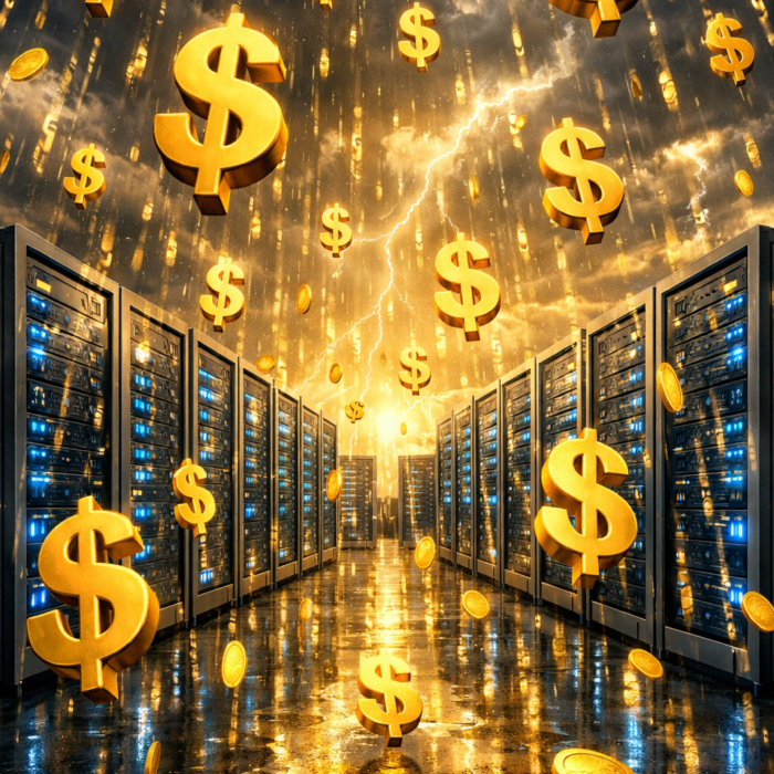 dollar signs, data center