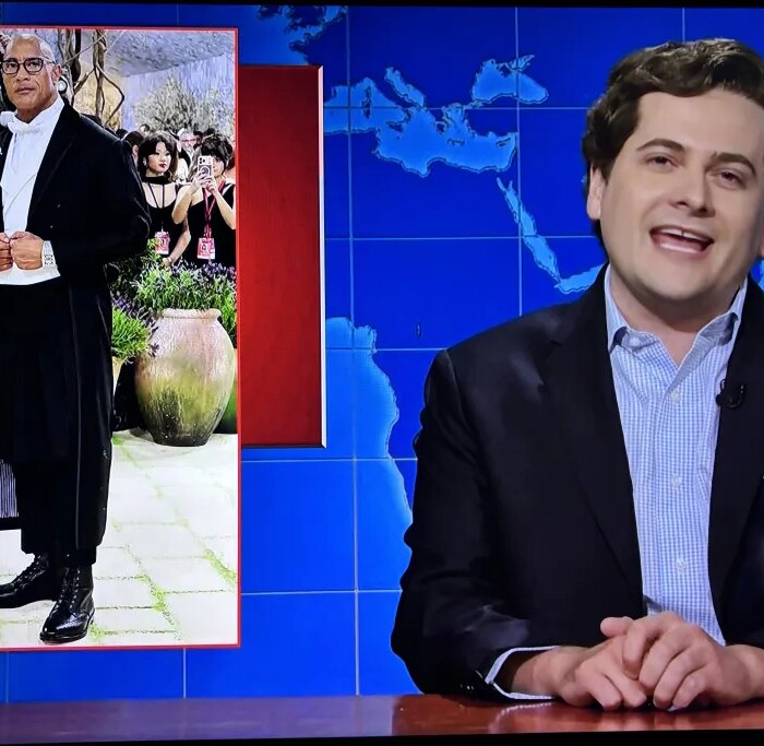 'SNL' Tucker Carlson Critiques the Met Gala, Slams the 'Michael' Movie