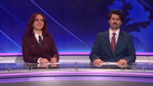 'SNL U.K.' Weekend Update Takes Aim at Katy Perry's 'Stupid Moron' Mask
