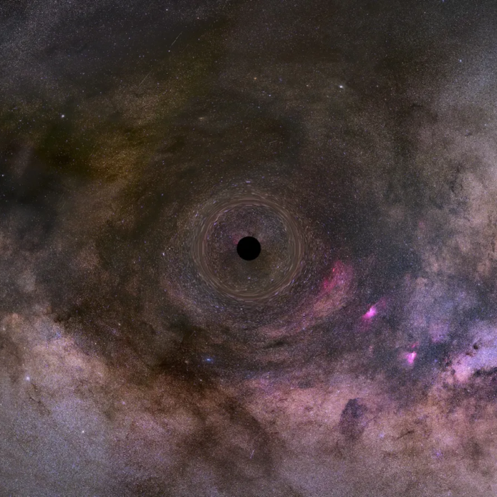 Image may contain Hole Astronomy Nebula Outer Space Person Nature Night Outdoors and Milky Way