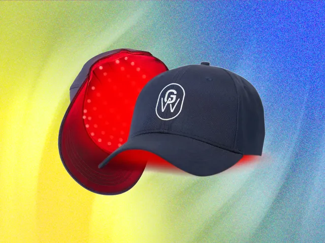 Image may contain: Baseball Cap, Cap, Clothing, and Hat