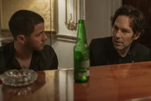 Nick Jonas as Danny and Paul Rudd as Rick in Power Ballad. Photo Credit: David Cleary