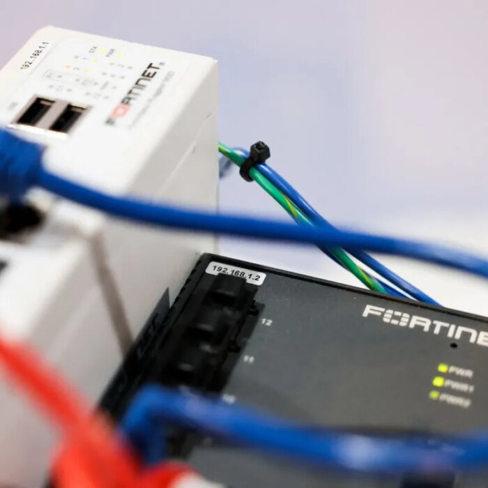 A device designed to detect hacks manufactured by cybersecurity firm Fortinet.