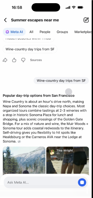 Meta's new ‘AI Mode’ on Facebook pulls from public info across its platforms