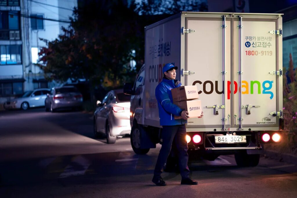A delivery driver for Coupang