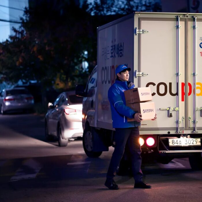 A delivery driver for Coupang