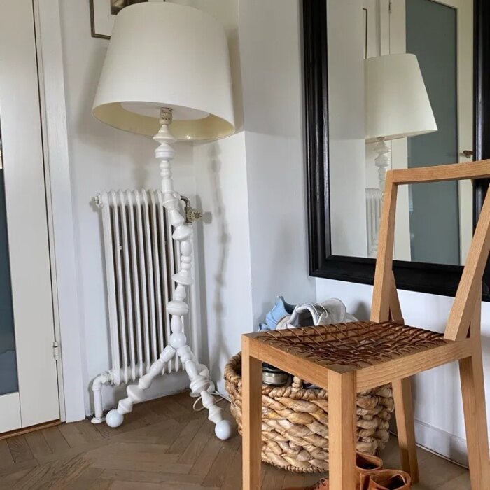 Image may contain Lamp Chair Furniture Art Painting and Floor Lamp