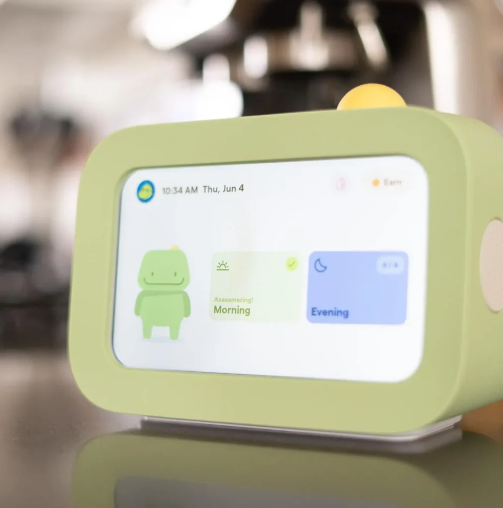 Skylight Buddy chore tracking device on a kitchen counter