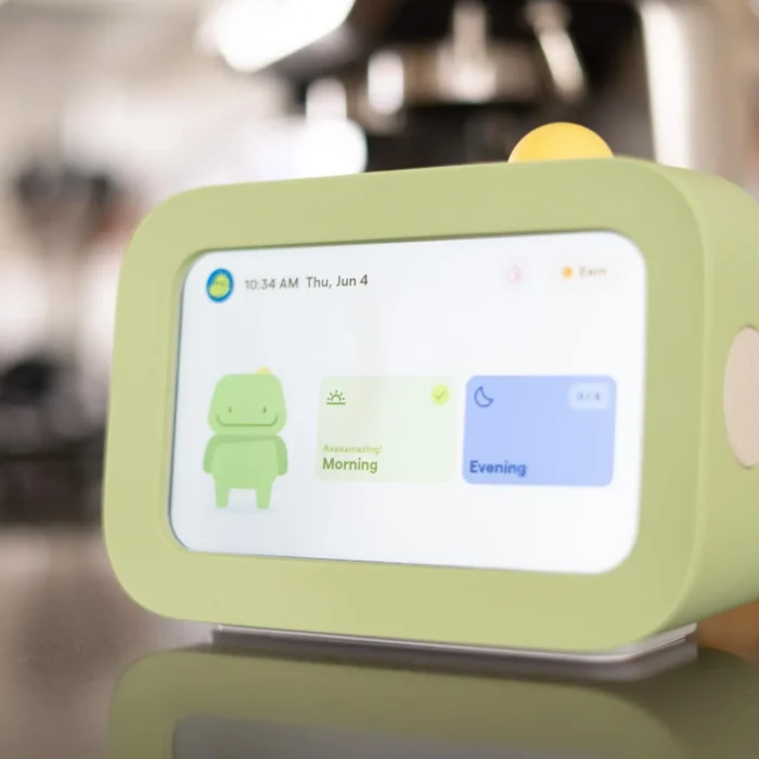 Skylight Buddy chore tracking device on a kitchen counter