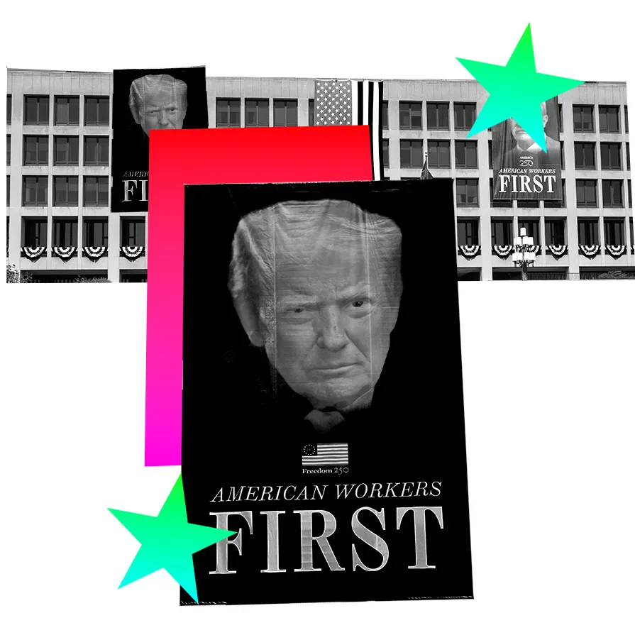 Image may contain Donald Trump Donald Trump Advertisement Poster Adult Person Face Head Publication and Art
